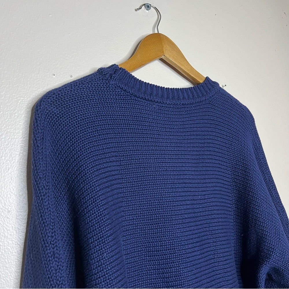 Stitches & Stripes Royal Blue Cable Knit Crewneck Sweater Small - Picture 5 of 6